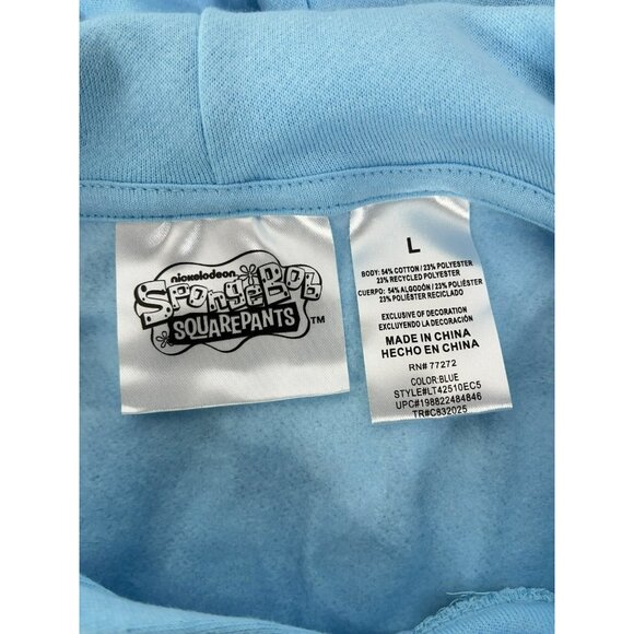 SpongeBob SquarePants Womens Large Graphic Hoodie Blue - Picture 8 of 13